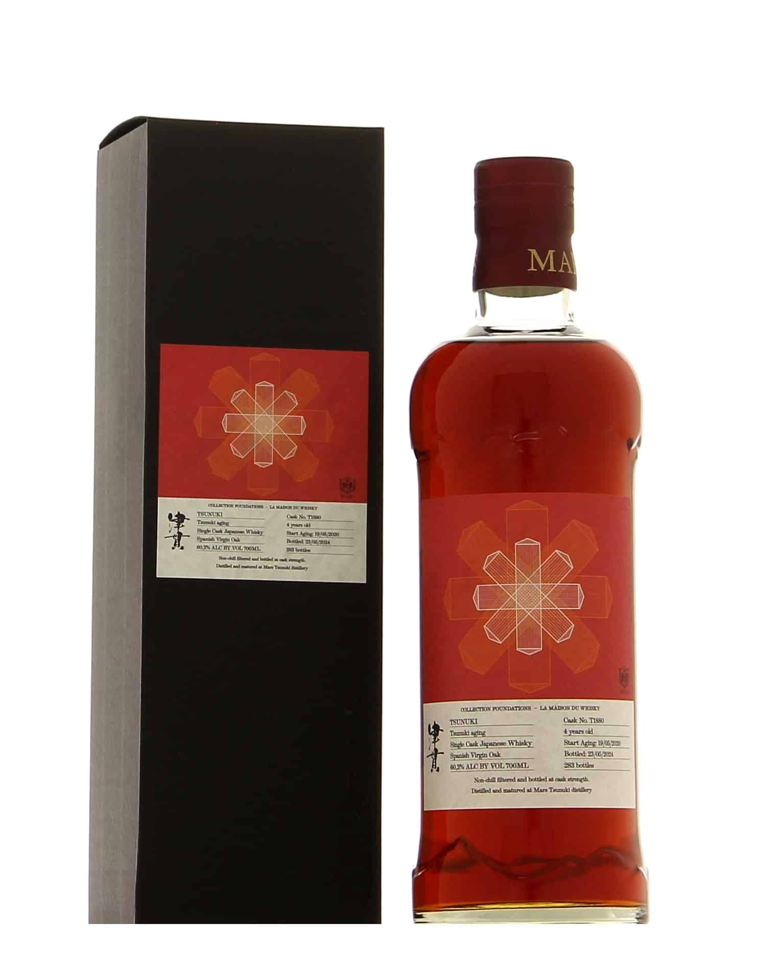 Whisky MARS 4 ans 2020 Tsunuki - Tsunuki Aging T1880 Spanish Virgin Oak 70 cl