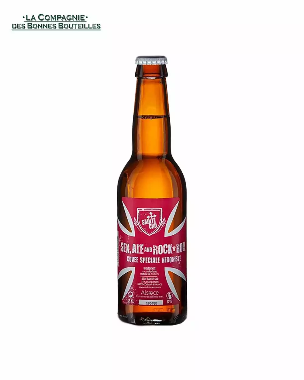 Bière sainte cru - Sex, ale & rock - double IPA - VP 33 cl