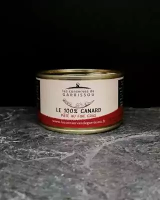 Les Conserves du Garrissou - pâté au fois gras - 100% canard- 200gr
