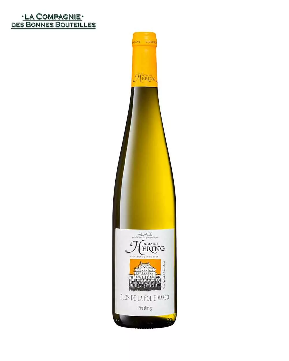 Vin blanc- Alsace - Domaine Hering- Clos de la Folie Marco- Riesling 2020 - 75cl