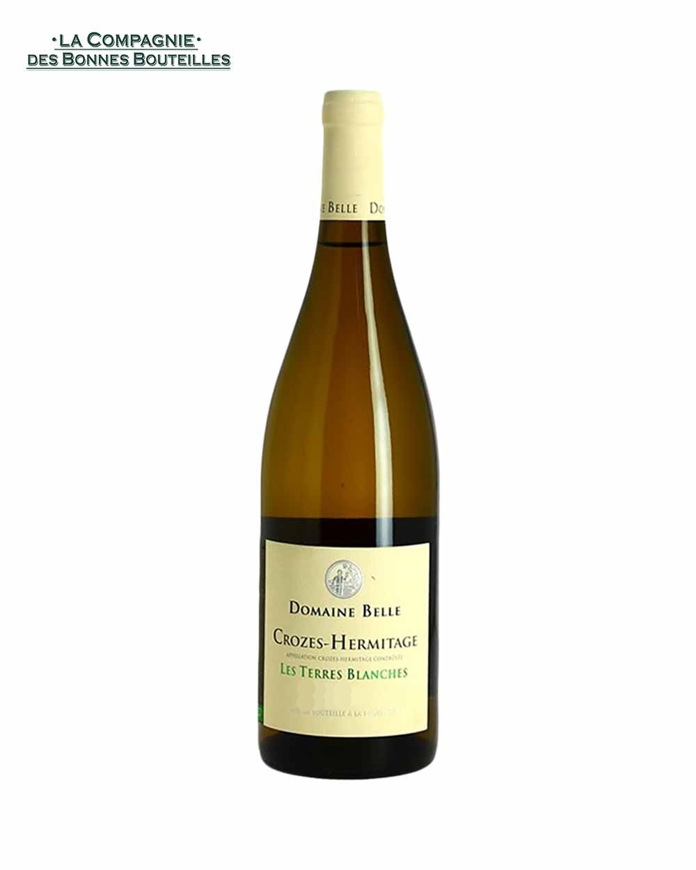 Vin Blanc - Domaine Belle - Les terres blanches- Crozes-Hermitage - 2019 - 75cl