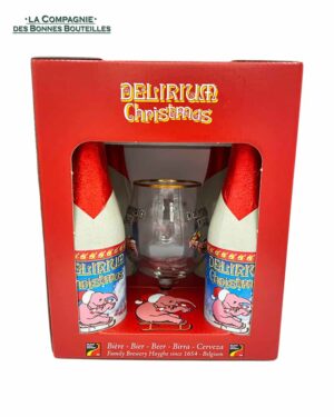 Coffret Delirium Noël 4 bières et 1 verre