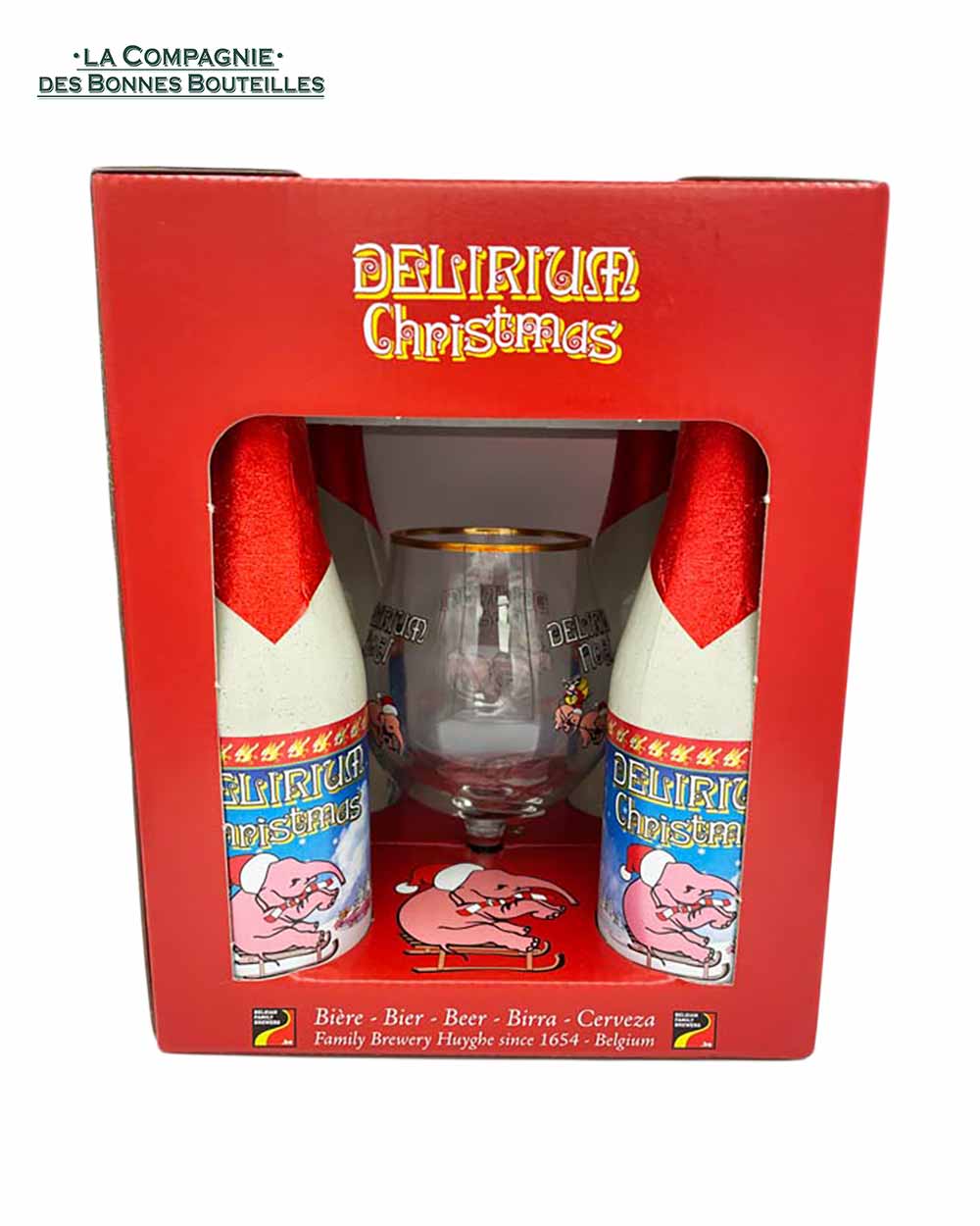 Verre à Bière Officiel Delirium Tremens - Verre Nucléé Trempé, Pour Une Mousse Parfaite, Cadeau Bière