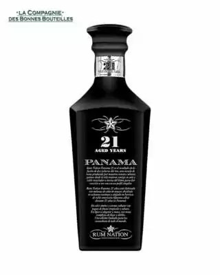 Rhum de mélasse Rum Nation 21 Ans Panama Decanter Black 70 cl