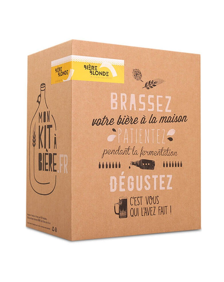 Mon Kit à Bière - Kit complet brassage Bière blonde 5lts - La Compagnie des  Bonnes Bouteilles