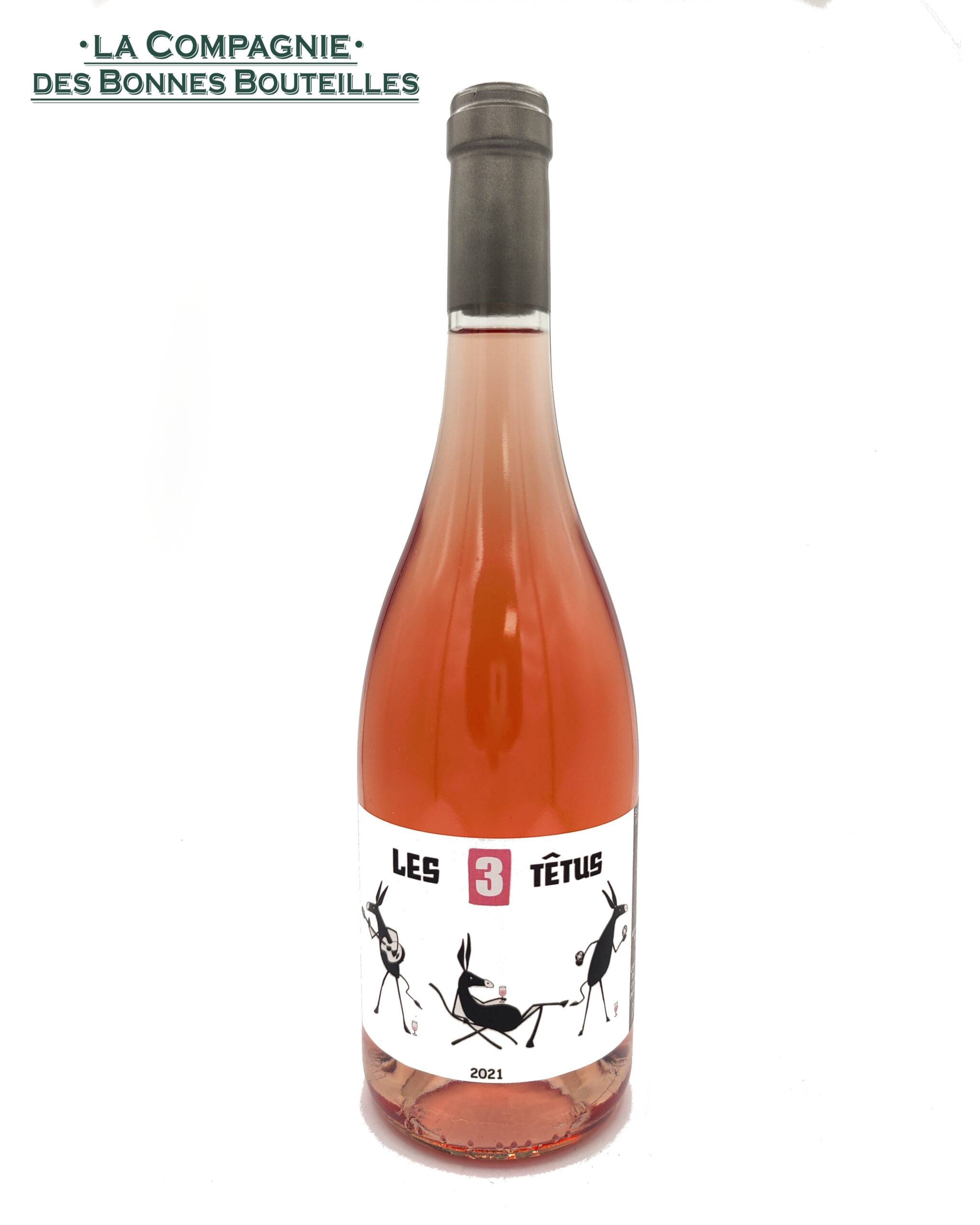 Vin Rosé - Les 3 Têtus- Côtes du Tarn - 2021 - 75 cl
