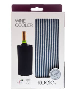 Housse Koala refroidissante coton rayures bleues + Drop Stop