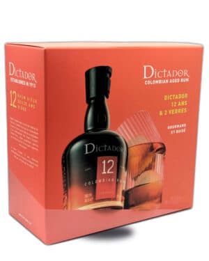 Rhum - Coffret Dictador 12 ans - 70 cl - 2 verres